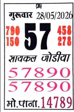 Latest Madhur Matka Chart for [2026] showing Patti and Jodi numbers of Tara Matka final ank