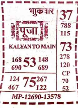Latest Madhur Matka Chart for [2026] showing Patti and Jodi numbers of Tara Matka final ank